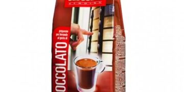 Chocolat en poudre – 1 kg – Boisson chocolatée instantanée Chocolat Rouge – RISTORA